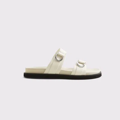 Abercrombie & Fitch Double-strap Hardware Sandals In White