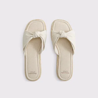 Abercrombie & Fitch Knotted Slide Sandals In White