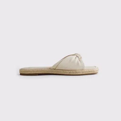 Abercrombie & Fitch Knotted Slide Sandals In White