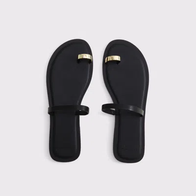 Abercrombie & Fitch Toe-loop Sandals In Black