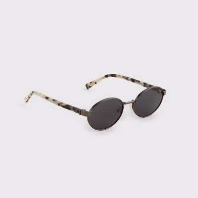 Abercrombie & Fitch Wire Frame Oval Sunglasses In Black
