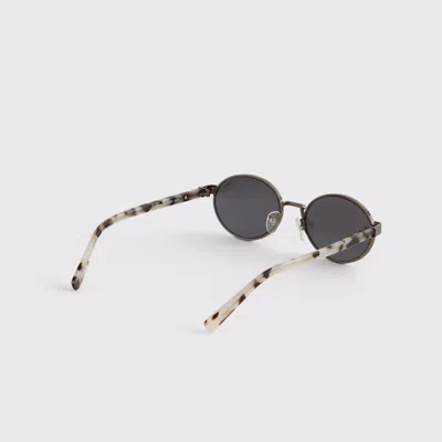 Abercrombie & Fitch Wire Frame Oval Sunglasses In Black