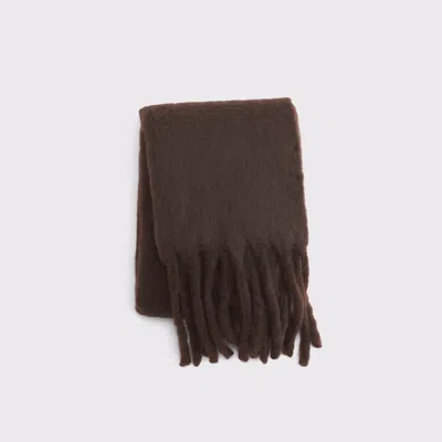 Abercrombie & Fitch Fuzzy Scarf In Brown