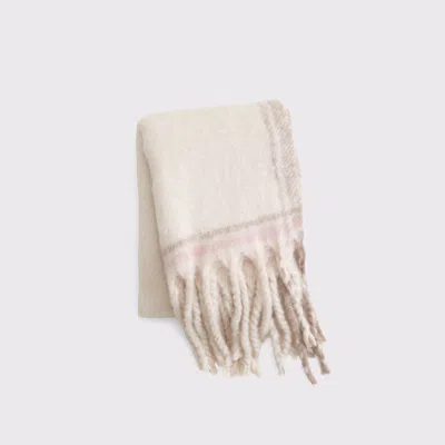 Abercrombie & Fitch Fuzzy Scarf In White