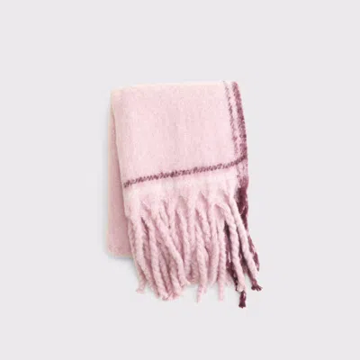 Abercrombie & Fitch Fuzzy Scarf In Pink