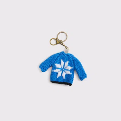 Abercrombie & Fitch Knitted Sweater Bag Charm In Blue