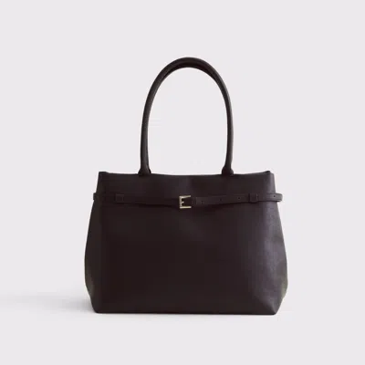 Abercrombie & Fitch Modern Belted City Tote Bag In Black
