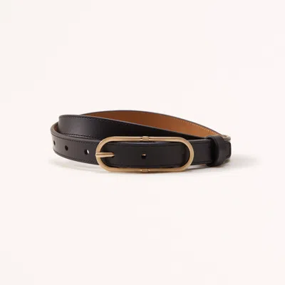 Abercrombie & Fitch Oval Buckle Belt In Black