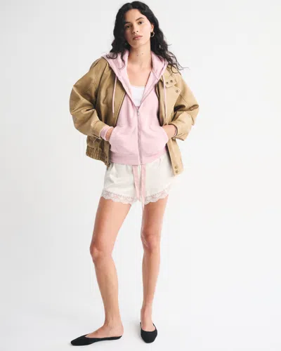 Abercrombie & Fitch Sunday Hooded Full-zip In Purple