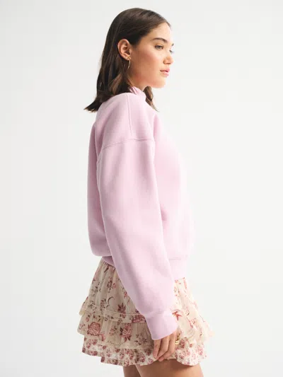 Abercrombie & Fitch Sunday Mockneck Crew In Purple