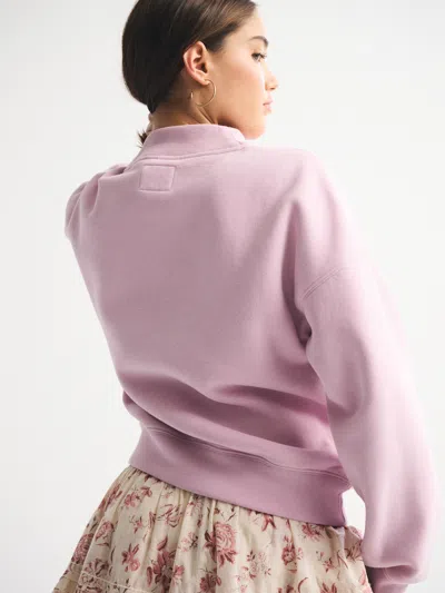 Abercrombie & Fitch Sunday Mockneck Crew In Purple