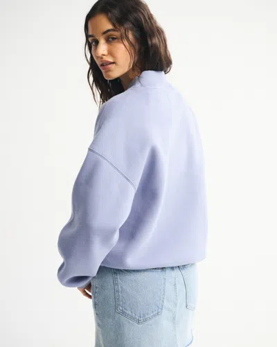 Abercrombie & Fitch Sunday Mockneck Crew In Blue