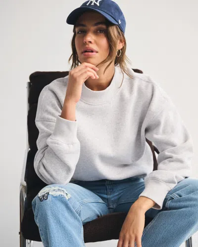 Abercrombie & Fitch Sunday Mockneck Crew In Gray