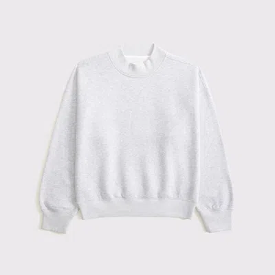 Abercrombie & Fitch Sunday Mockneck Crew In Gray