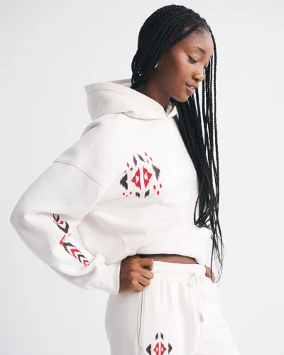 Abercrombie & Fitch Sunday Hoodie In White