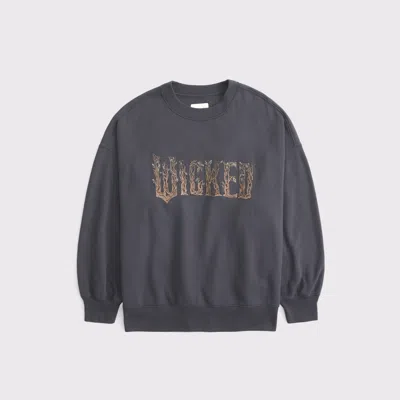 Abercrombie & Fitch Wicked Oversized Sunday Crew In Blue