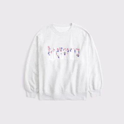 Abercrombie & Fitch Wicked Oversized Sunday Crew In Gray