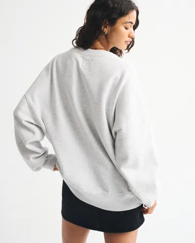 Abercrombie & Fitch Wicked Oversized Sunday Crew In Gray
