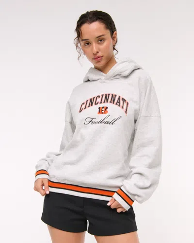 Abercrombie & Fitch Cincinnati Bengals Sunday Hoodie In Gray
