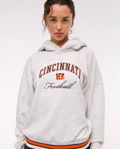 Abercrombie & Fitch Cincinnati Bengals Sunday Hoodie In Gray