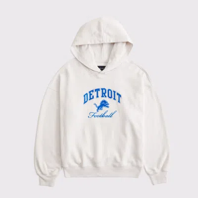 Abercrombie & Fitch Detroit Lions Sunday Hoodie In White