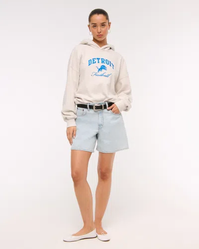 Abercrombie & Fitch Detroit Lions Sunday Hoodie In White