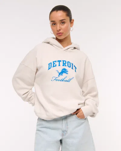 Abercrombie & Fitch Detroit Lions Sunday Hoodie In White