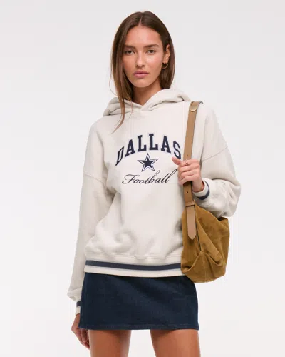 Abercrombie & Fitch Dallas Cowboys Sunday Hoodie In White