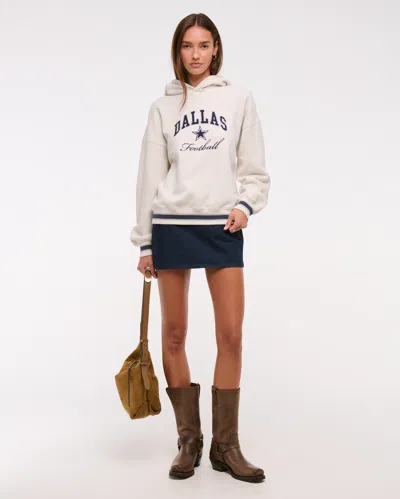 Abercrombie & Fitch Dallas Cowboys Sunday Hoodie In White