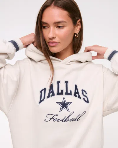 Abercrombie & Fitch Dallas Cowboys Sunday Hoodie In White