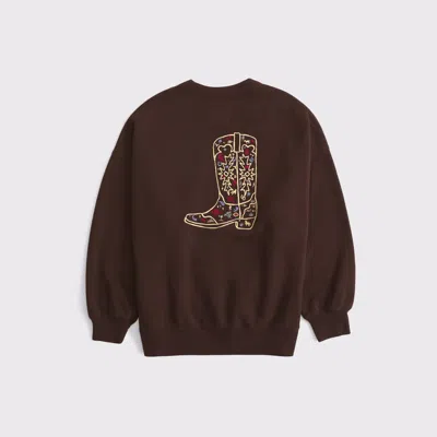 Abercrombie & Fitch Western Sunday Crew In Brown