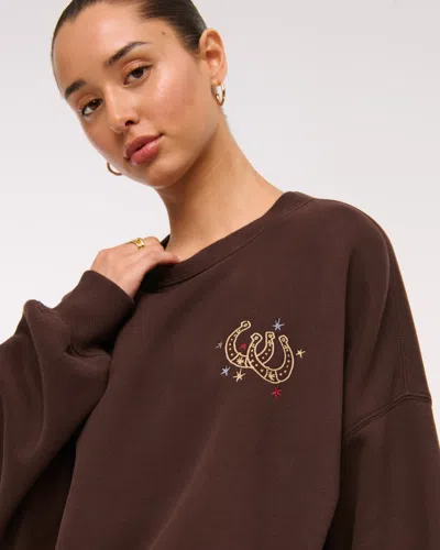 Abercrombie & Fitch Western Sunday Crew In Brown