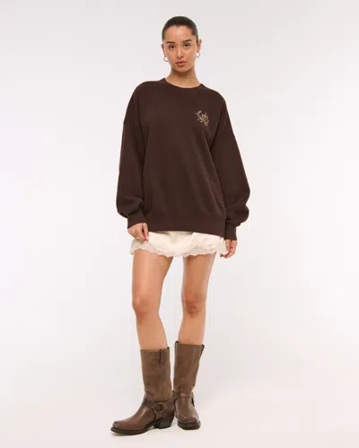 Abercrombie & Fitch Western Sunday Crew In Brown