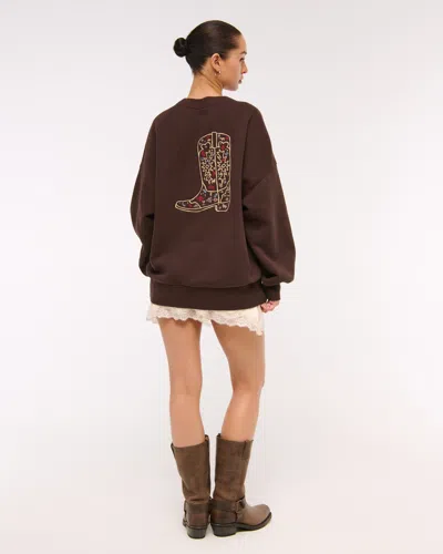 Abercrombie & Fitch Western Sunday Crew In Brown