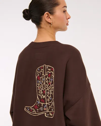 Abercrombie & Fitch Western Sunday Crew In Brown