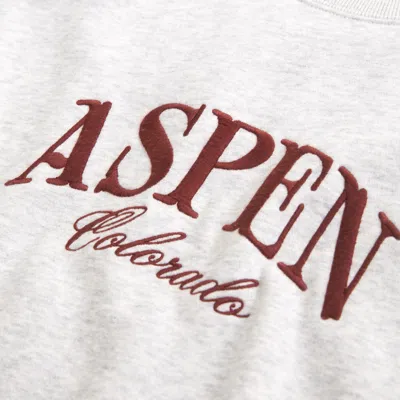 Abercrombie & Fitch Aspen Oversized Sunday Crew In Gray