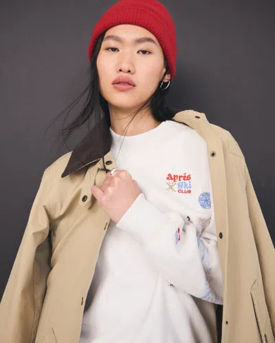 Abercrombie & Fitch Sunday Mockneck Crew In Brown