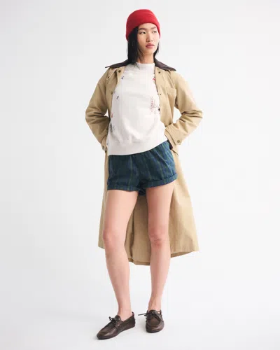 Abercrombie & Fitch Sunday Mockneck Crew In Brown