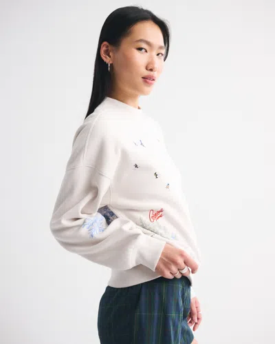 Abercrombie & Fitch Sunday Mockneck Crew In Brown