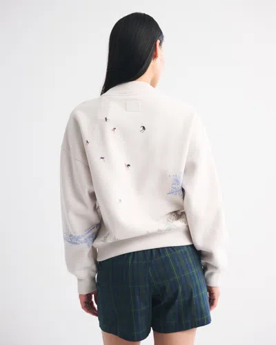 Abercrombie & Fitch Sunday Mockneck Crew In Brown