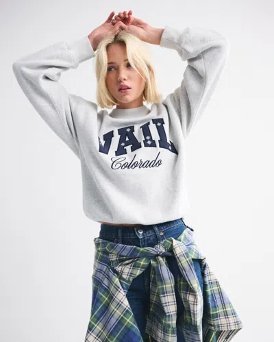 Abercrombie & Fitch Sunday Mockneck Crew In White