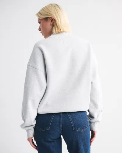 Abercrombie & Fitch Sunday Mockneck Crew In White