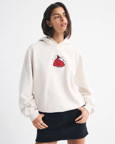 Abercrombie & Fitch Snoopy Sunday Hoodie In Neutral