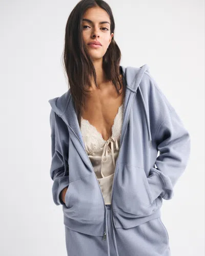 Abercrombie & Fitch Sunday Hooded Full-zip In Blue