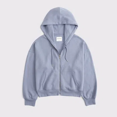 Abercrombie & Fitch Sunday Hooded Full-zip In Blue