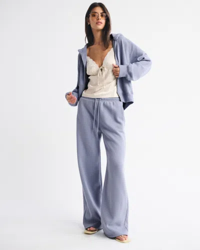 Abercrombie & Fitch Sunday Hooded Full-zip In Blue