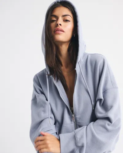 Abercrombie & Fitch Sunday Hooded Full-zip In Blue