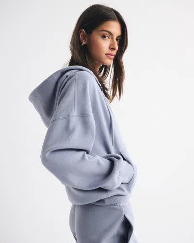 Abercrombie & Fitch Sunday Hooded Full-zip In Blue