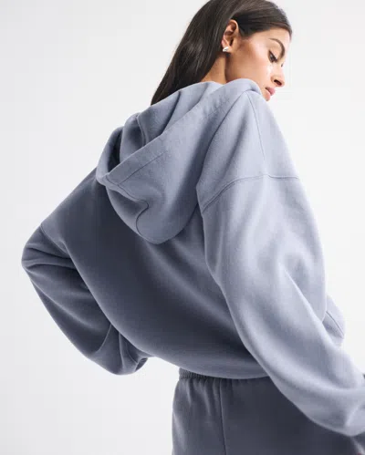 Abercrombie & Fitch Sunday Hooded Full-zip In Blue