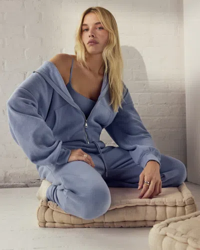 Abercrombie & Fitch Sunday Hooded Full-zip In Blue